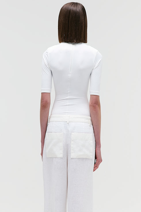 BLUSA GOLA ALTA OFF WHITE